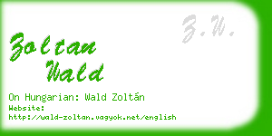 zoltan wald business card